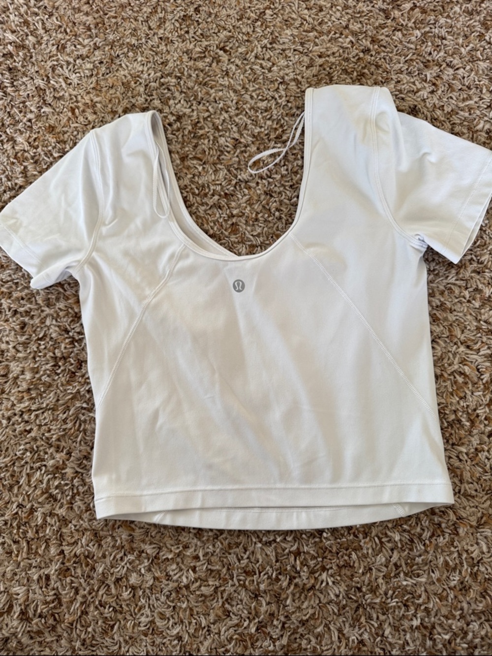 lululemon athletica- Align White Short Sleeve Crop Top